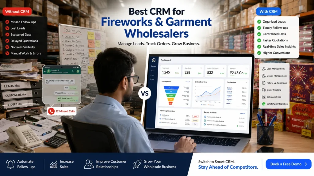 Best CRM for Fireworks & Garment Wholesalers