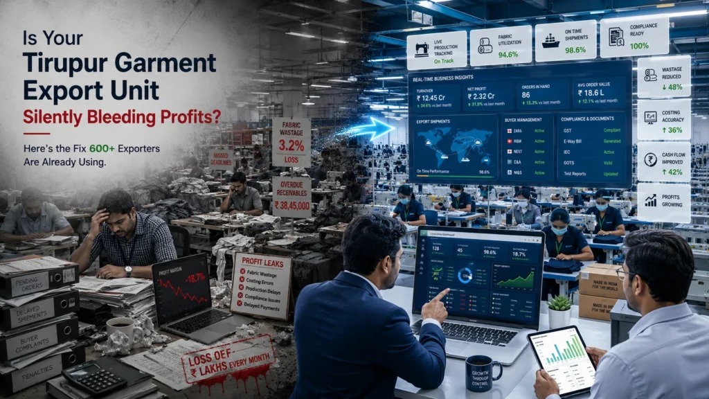 Stop Losing Money | Chirix ERP for Tirupur Garment Exporters